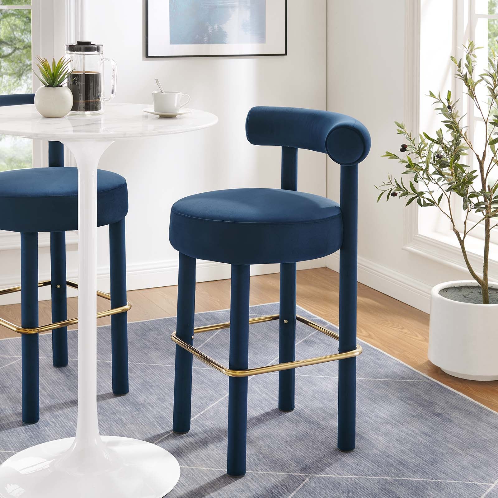Toulouse Performance Velvet Bar Stool - Set of 2 By Modway - EEI-6710 - Image 22