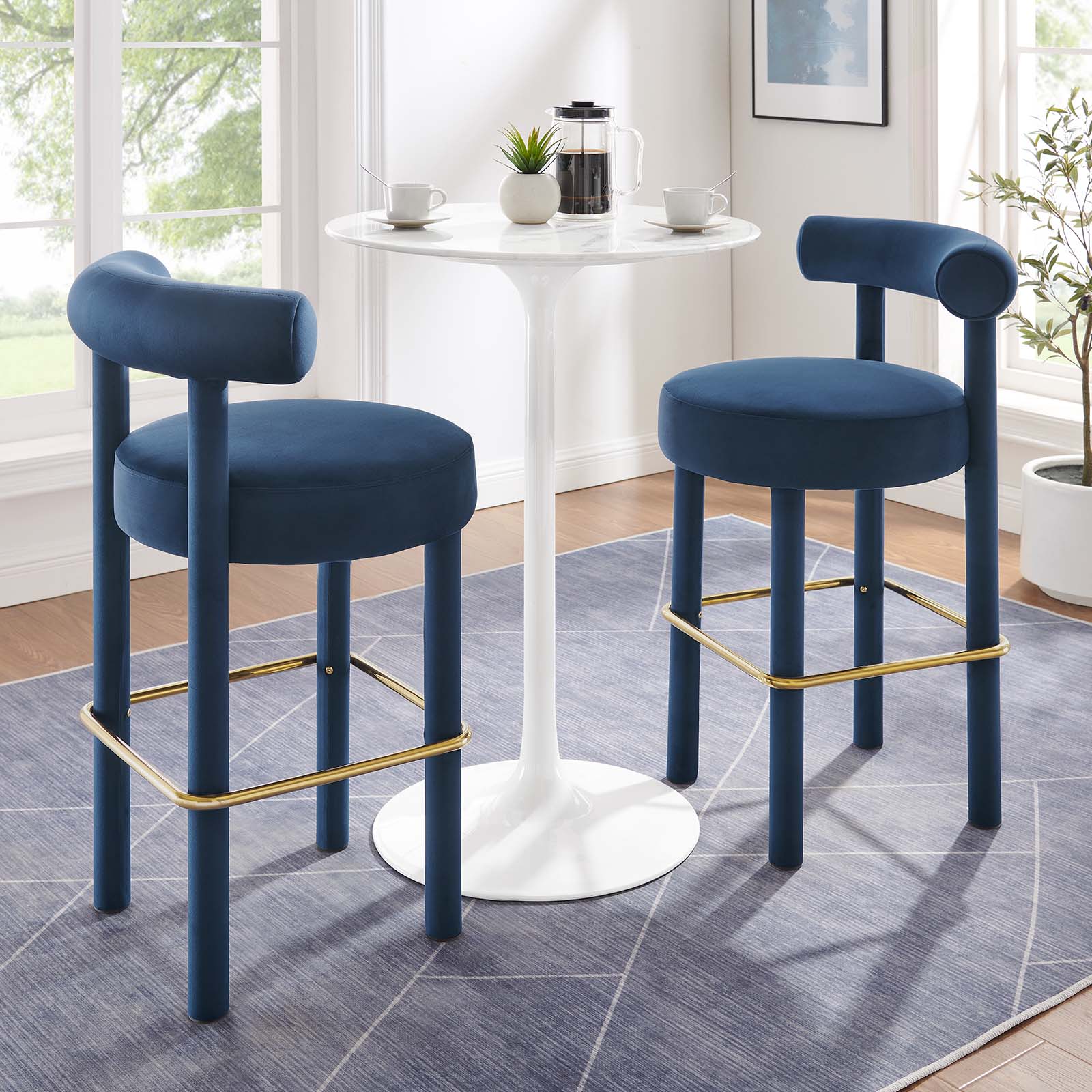 Toulouse Performance Velvet Bar Stool - Set of 2 By Modway - EEI-6710 - Image 23