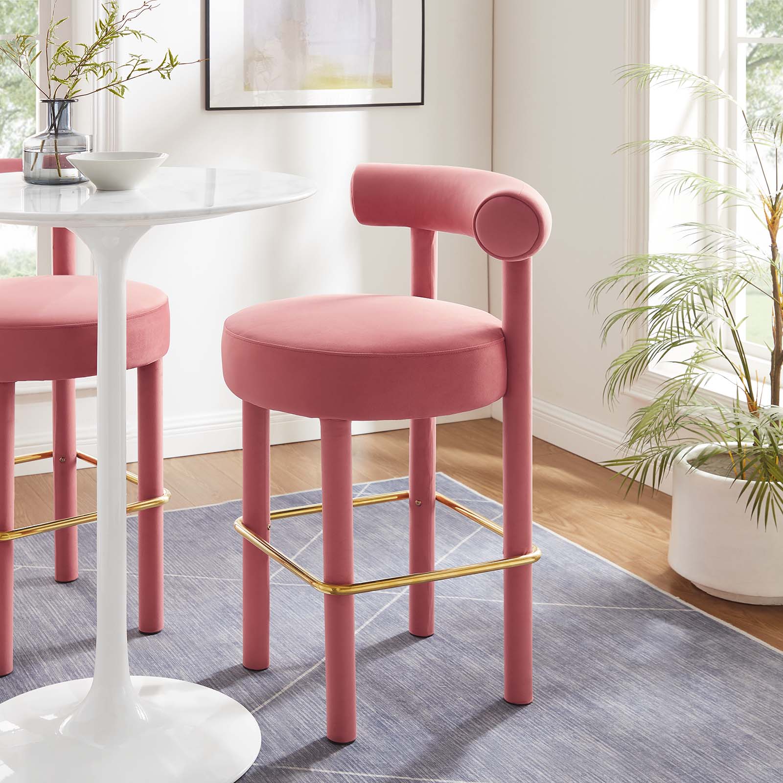 Toulouse Performance Velvet Bar Stool - Set of 2 By Modway - EEI-6710 - Image 3