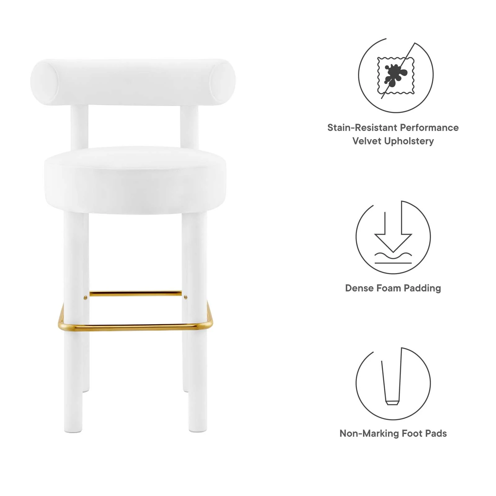 Toulouse Performance Velvet Bar Stool - Set of 2 By Modway - EEI-6710 - Image 39