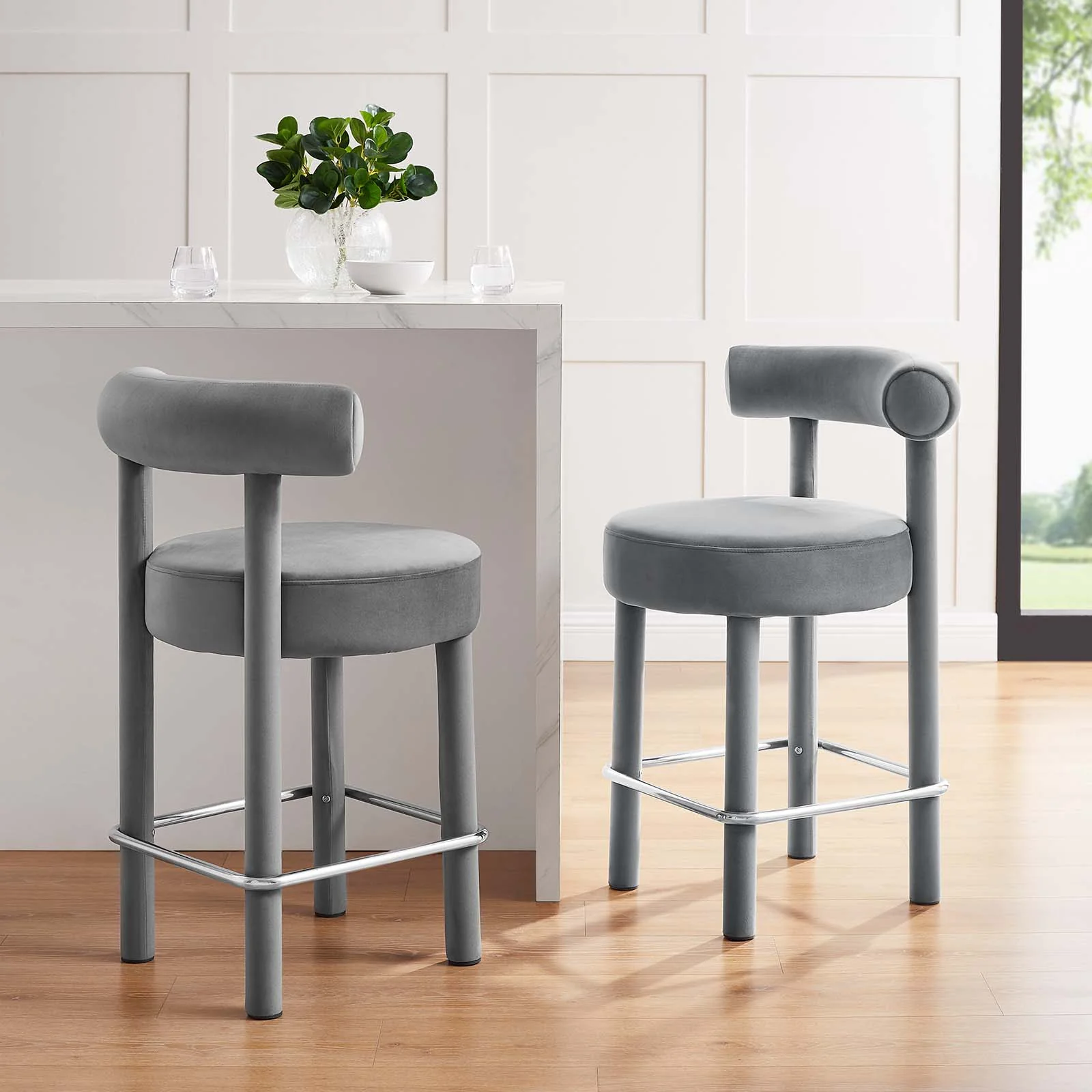 Toulouse Performance Velvet Counter Stool - Set of 2 By Modway - EEI-6708 - Image 13