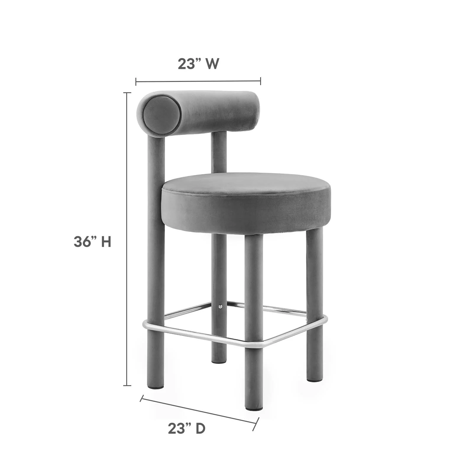Toulouse Performance Velvet Counter Stool - Set of 2 By Modway - EEI-6708 - Image 20