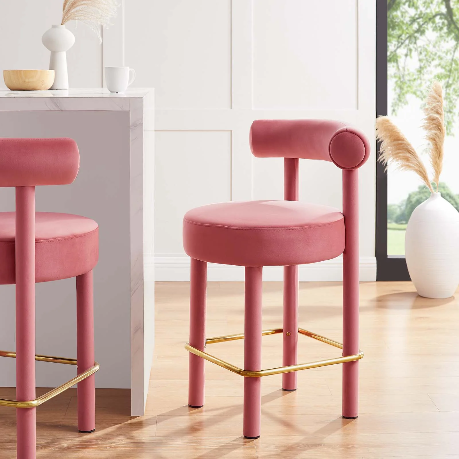 Toulouse Performance Velvet Counter Stool - Set of 2 By Modway - EEI-6708 - Image 3