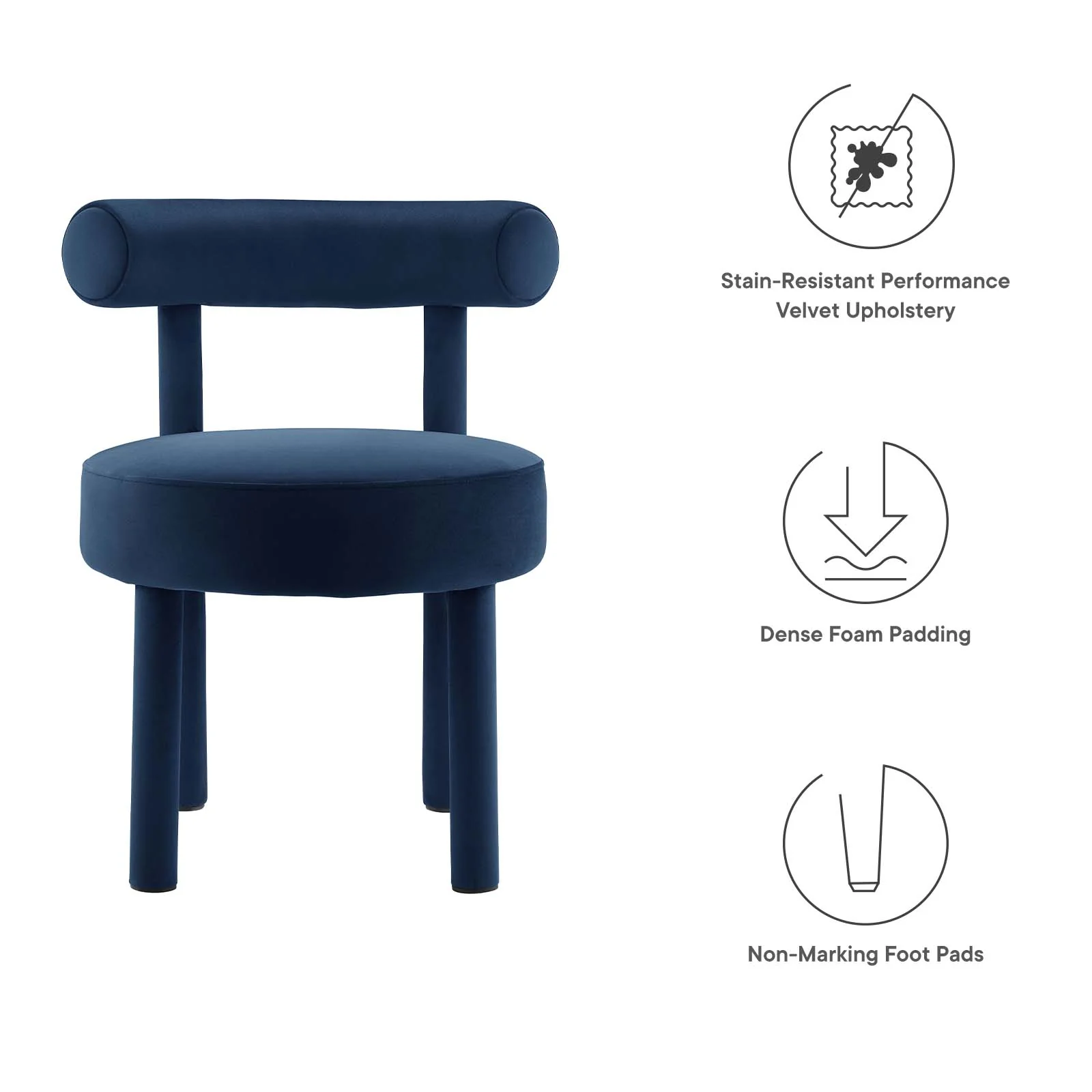 Toulouse Performance Velvet Dining Chair By Modway - EEI-6388 - Image 23