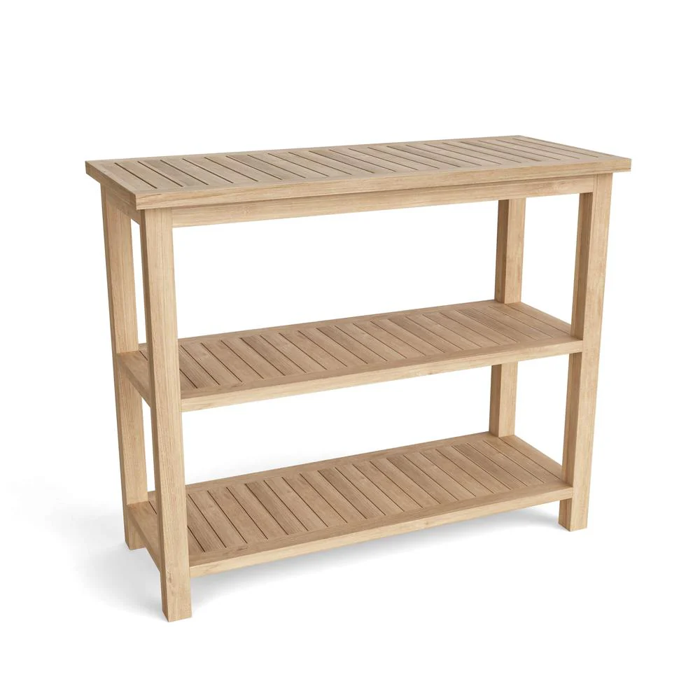 Towel Console W/ 2 Shelves Table By Anderson Teak - Image 2