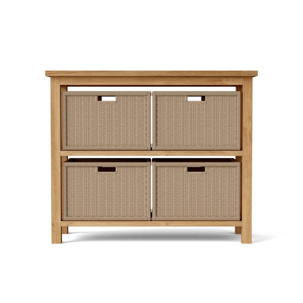 Towel Console W/ 2 Shelves Table By Anderson Teak - Image 4