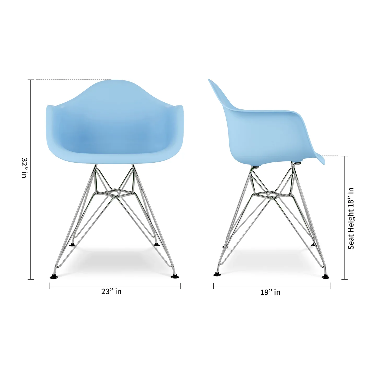 Tower Armchair, Blue By World Modern Design - Image 5