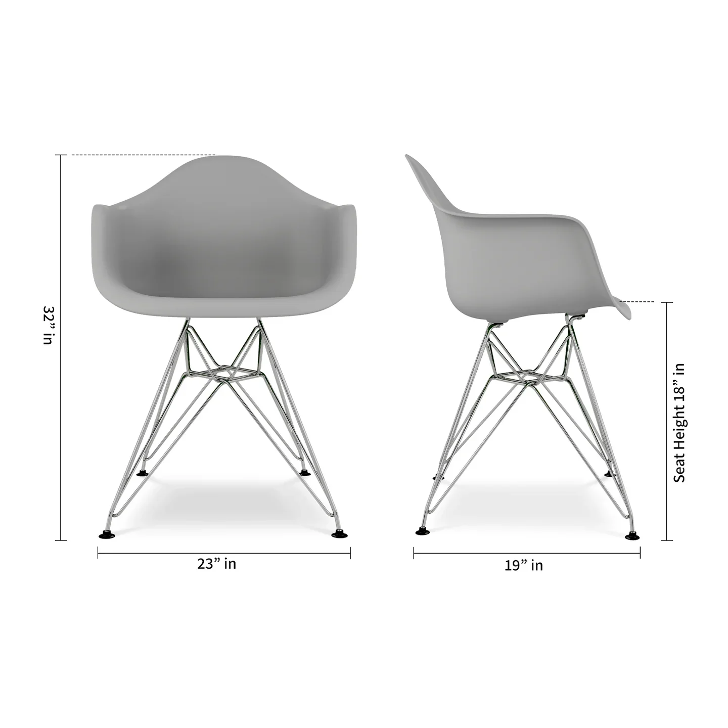 Tower Armchair, Gray By World Modern Design - Image 5