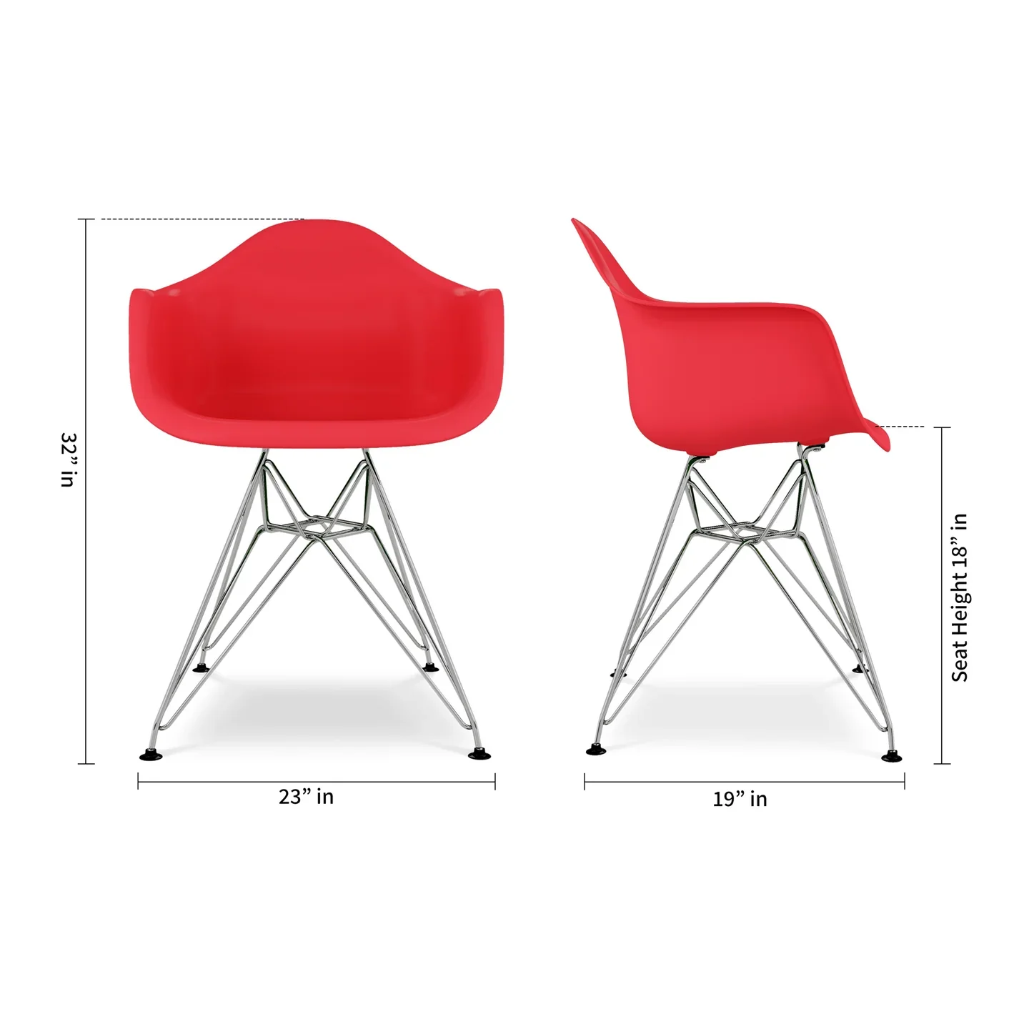 Tower Armchair, Red By World Modern Design - Image 5
