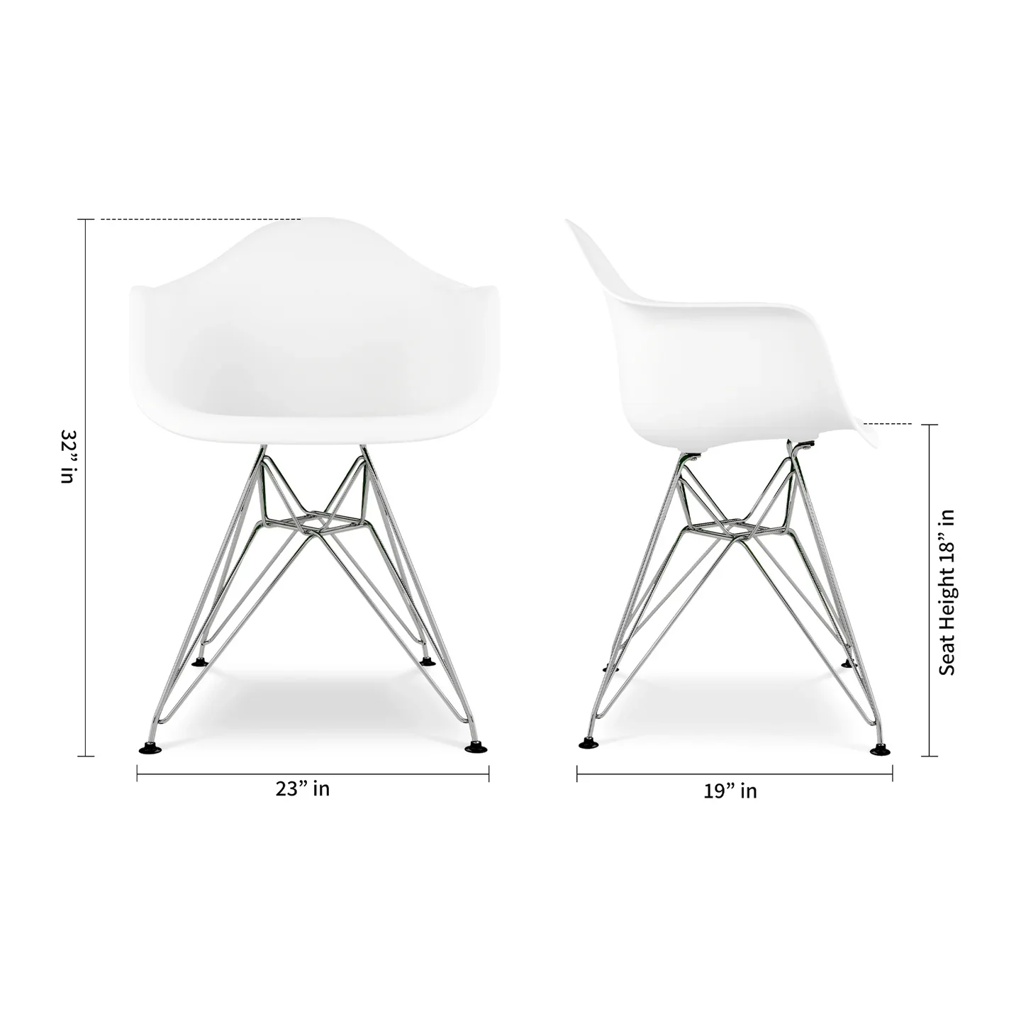 Tower Armchair, White By World Modern Design - Image 5