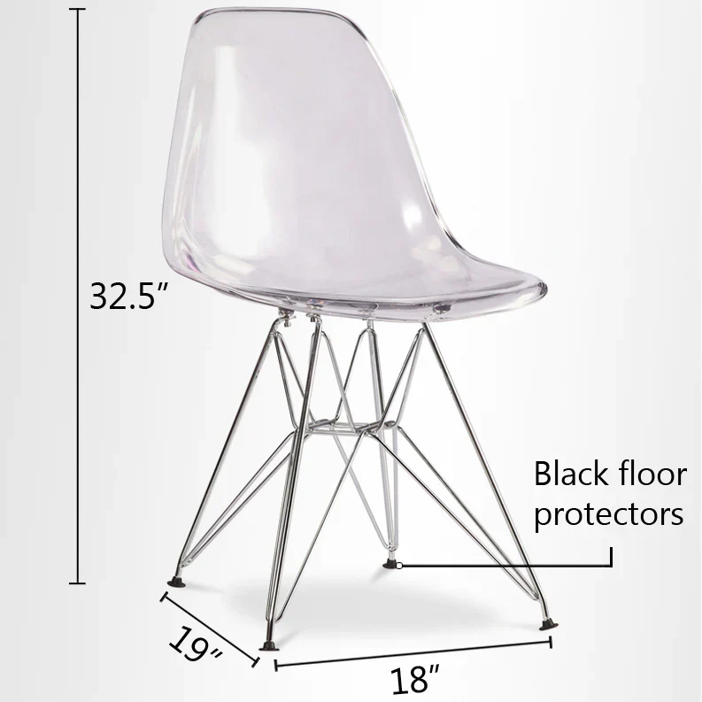 Tower Dining Chair, Clear By World Modern Design - Image 3