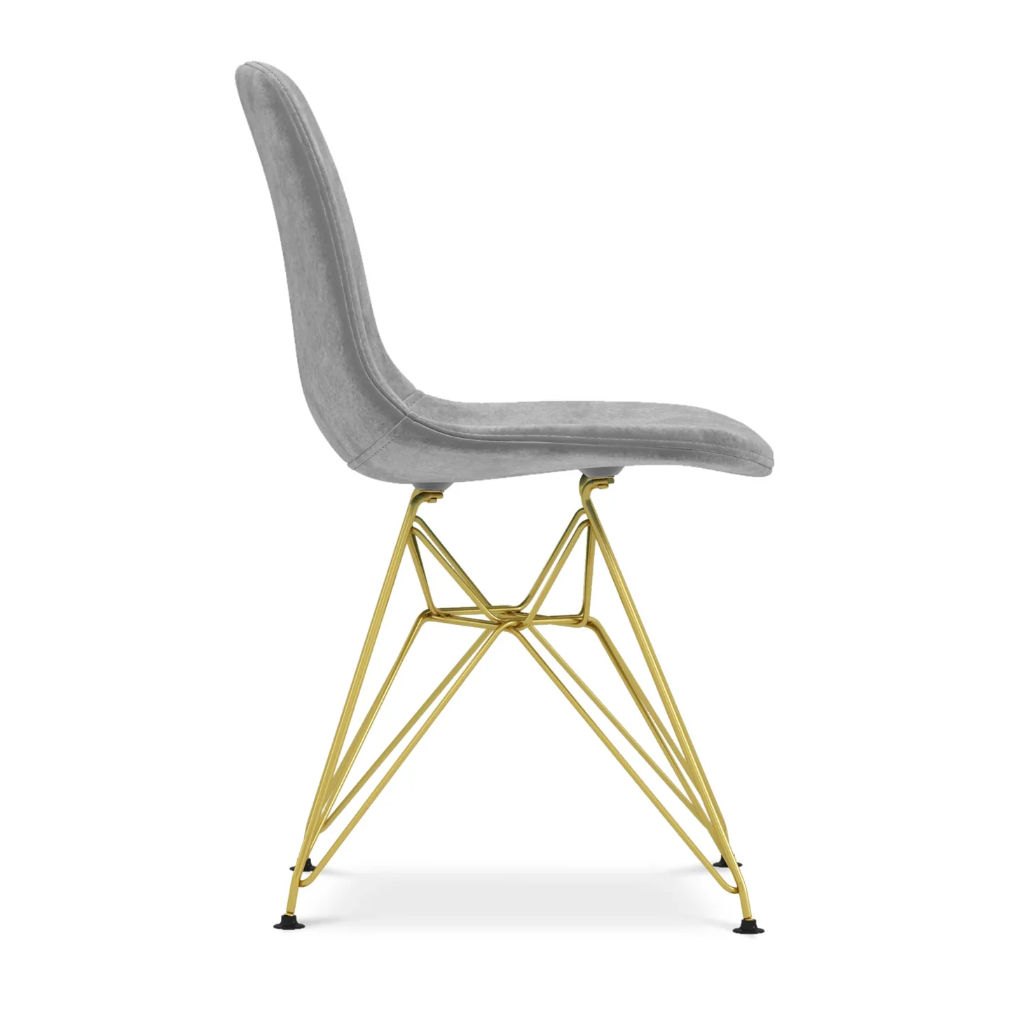 Tower Dining Chair, Gray Velvet By World Modern Design - Image 2