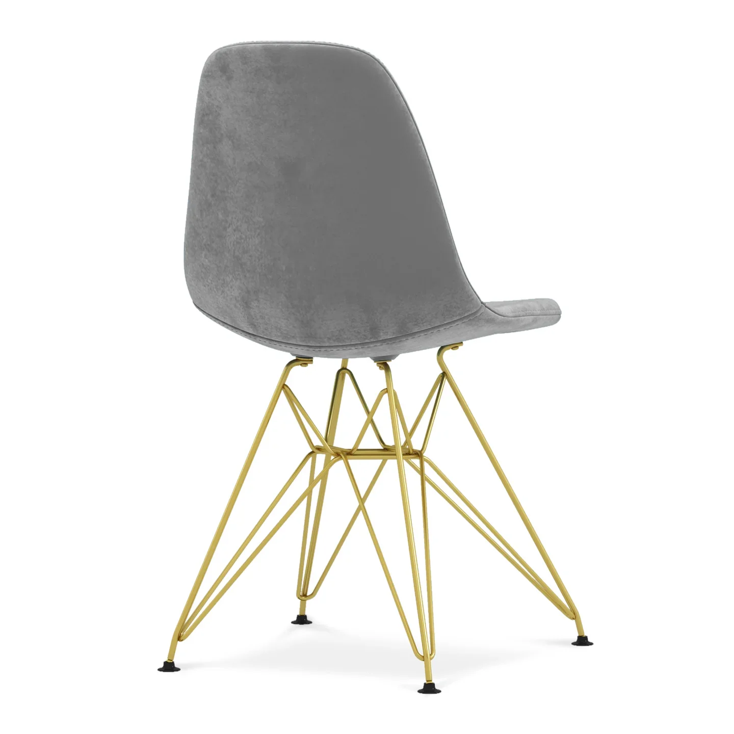 Tower Dining Chair, Gray Velvet By World Modern Design - Image 3