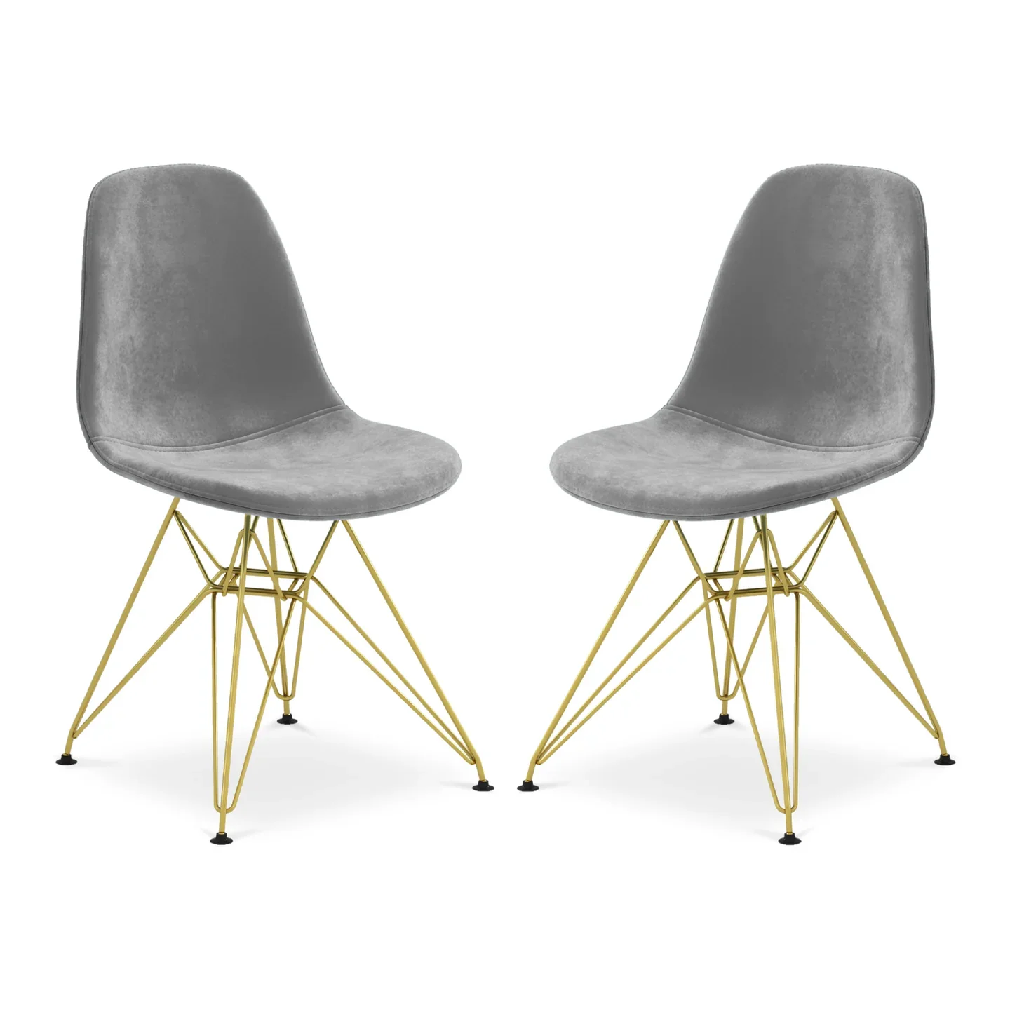 Tower Dining Chair, Gray Velvet By World Modern Design - Image 5