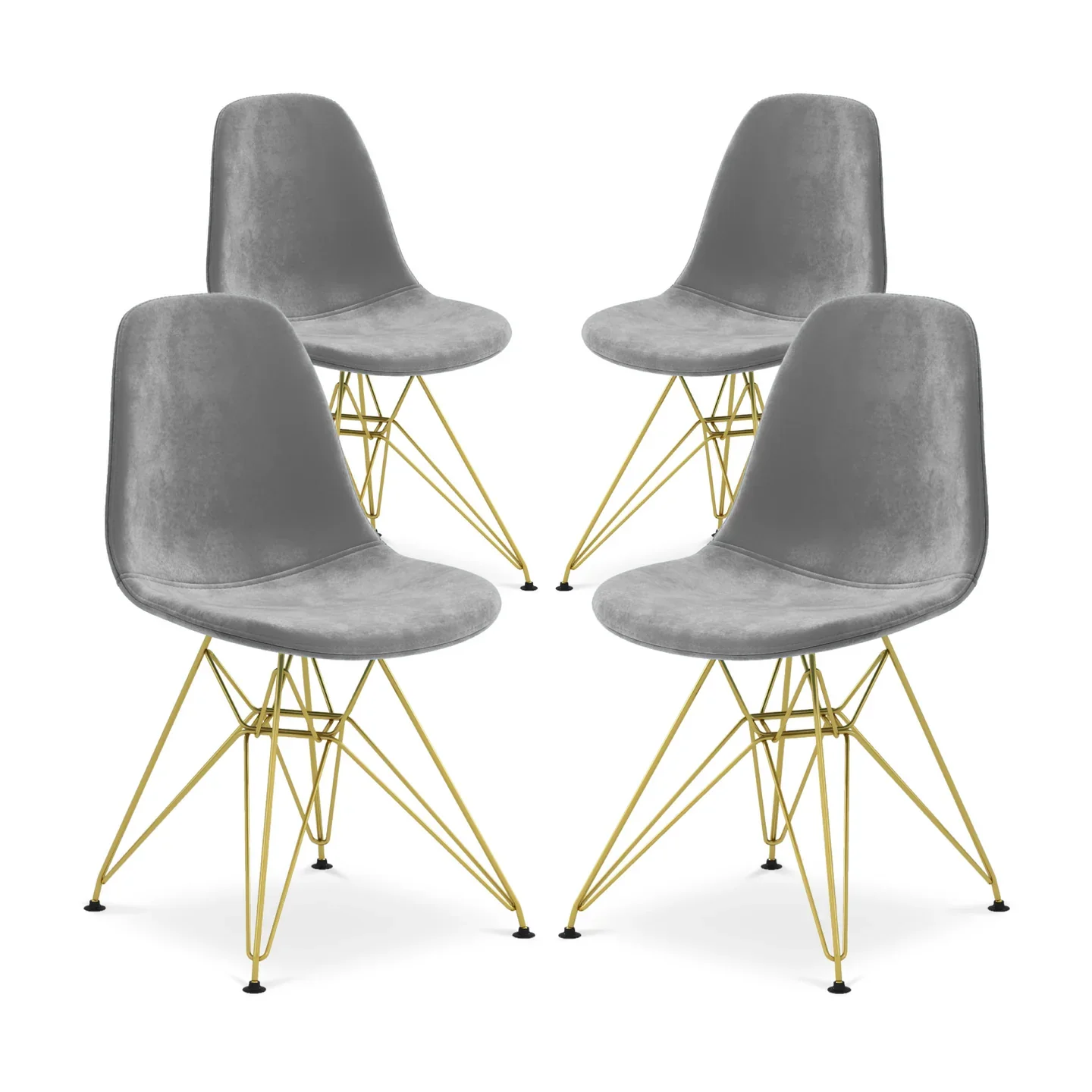 Tower Dining Chair, Gray Velvet By World Modern Design - Image 6