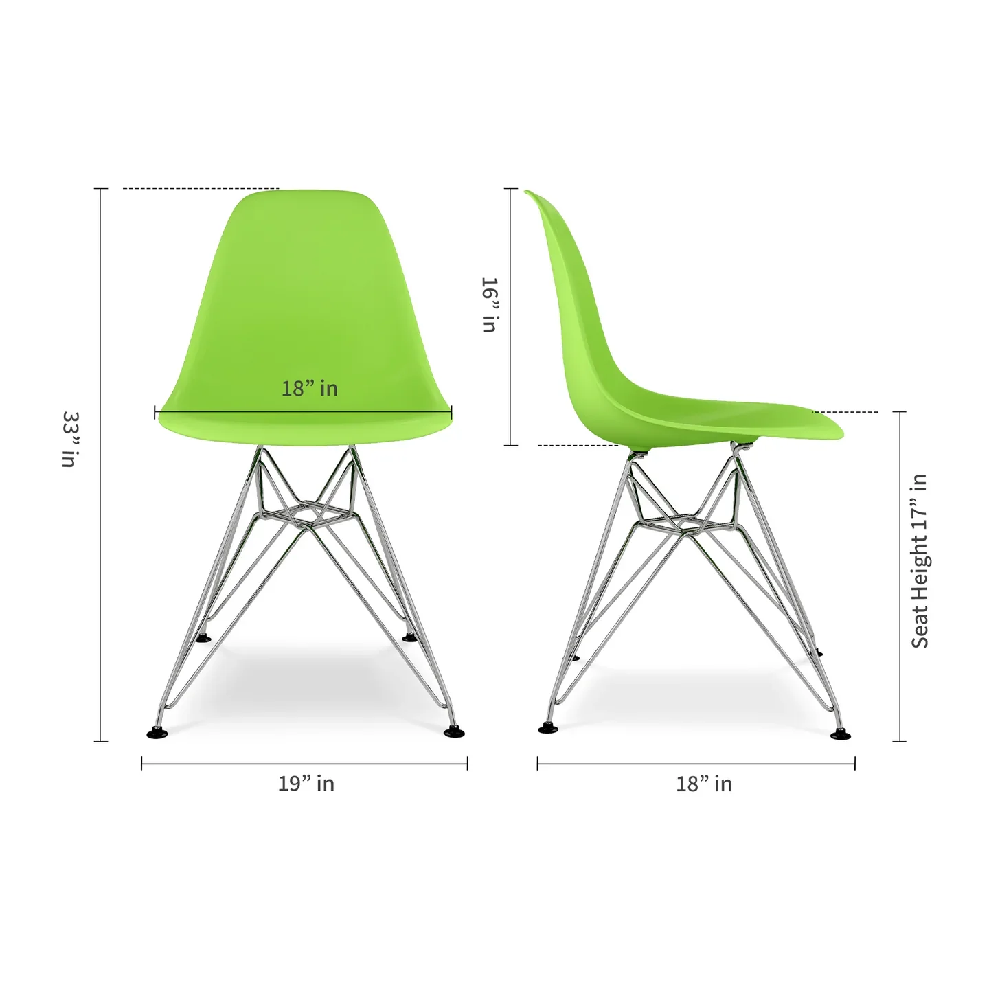 Tower Dining Chair, Green By World Modern Design - Image 5