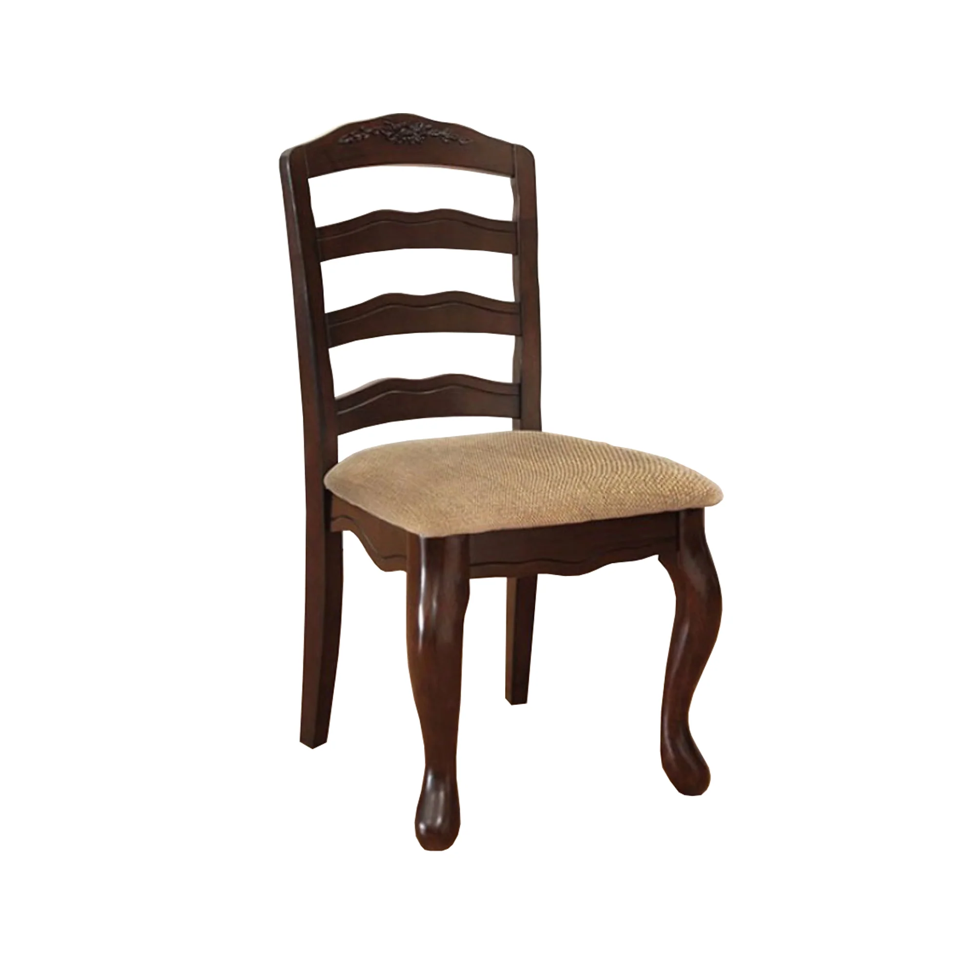 Townsville Cottage Side Chair, Dark Walnut Finish, Set Of 2 By Benzara - Image 2