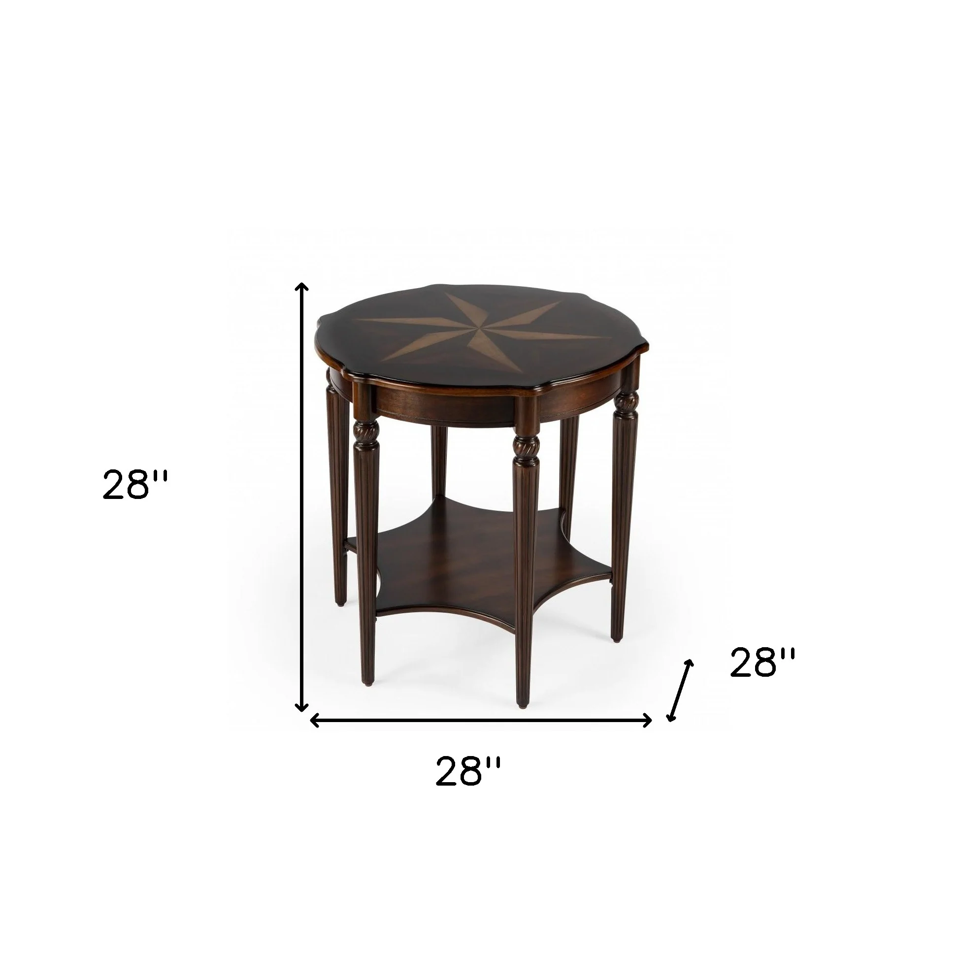 Traditional Cherry Accent Table By Homeroots - Image 7