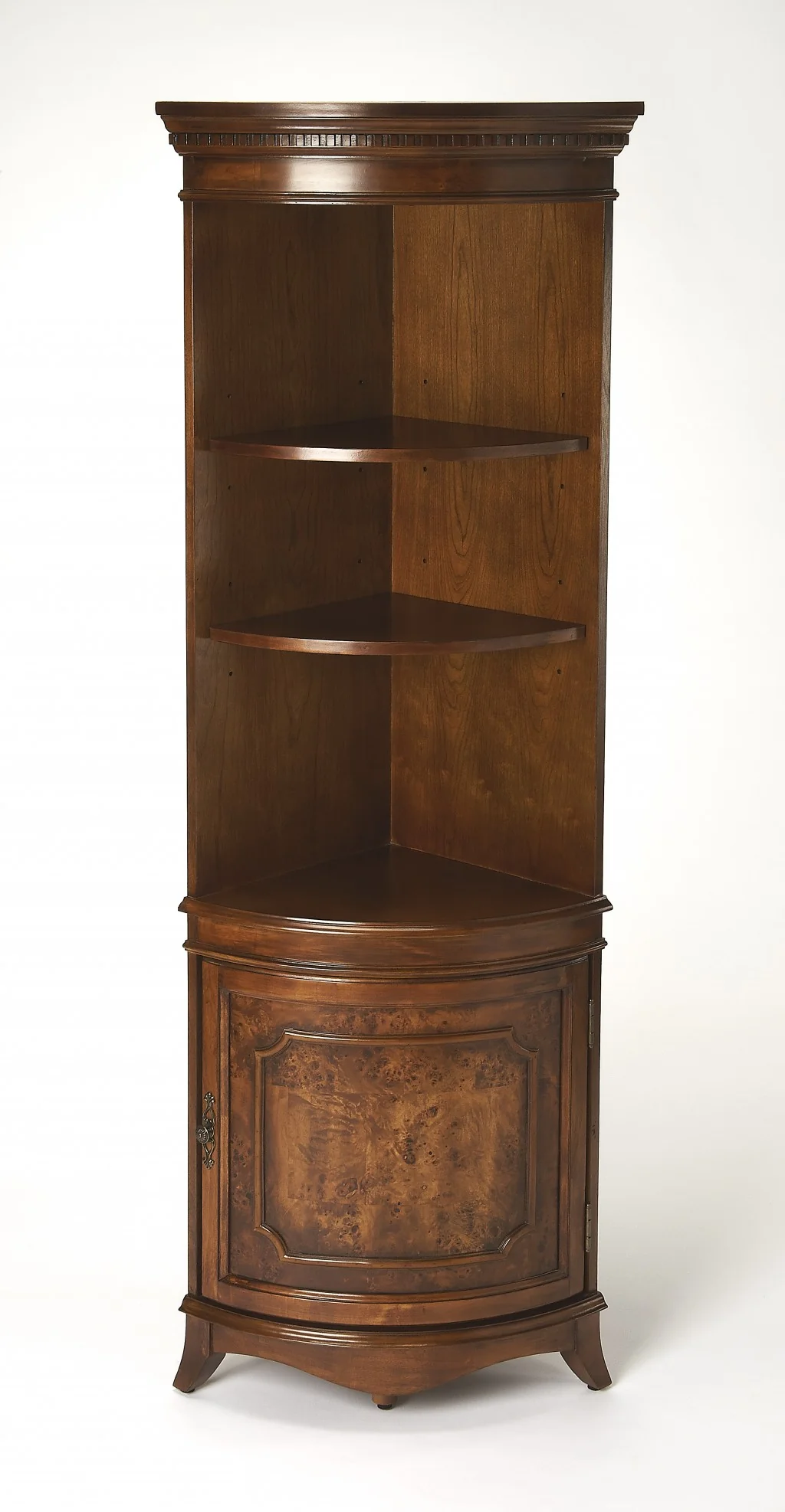 Traditional Cherry Corner Cabinet By Homeroots - Image 2