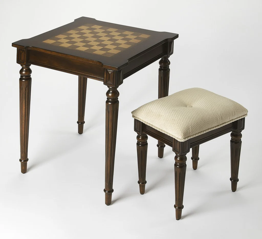 Traditional Cherry Game Table By Homeroots - 389929 - Image 5
