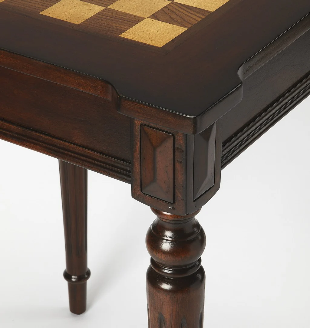 Traditional Cherry Game Table By Homeroots - 389929 - Image 6