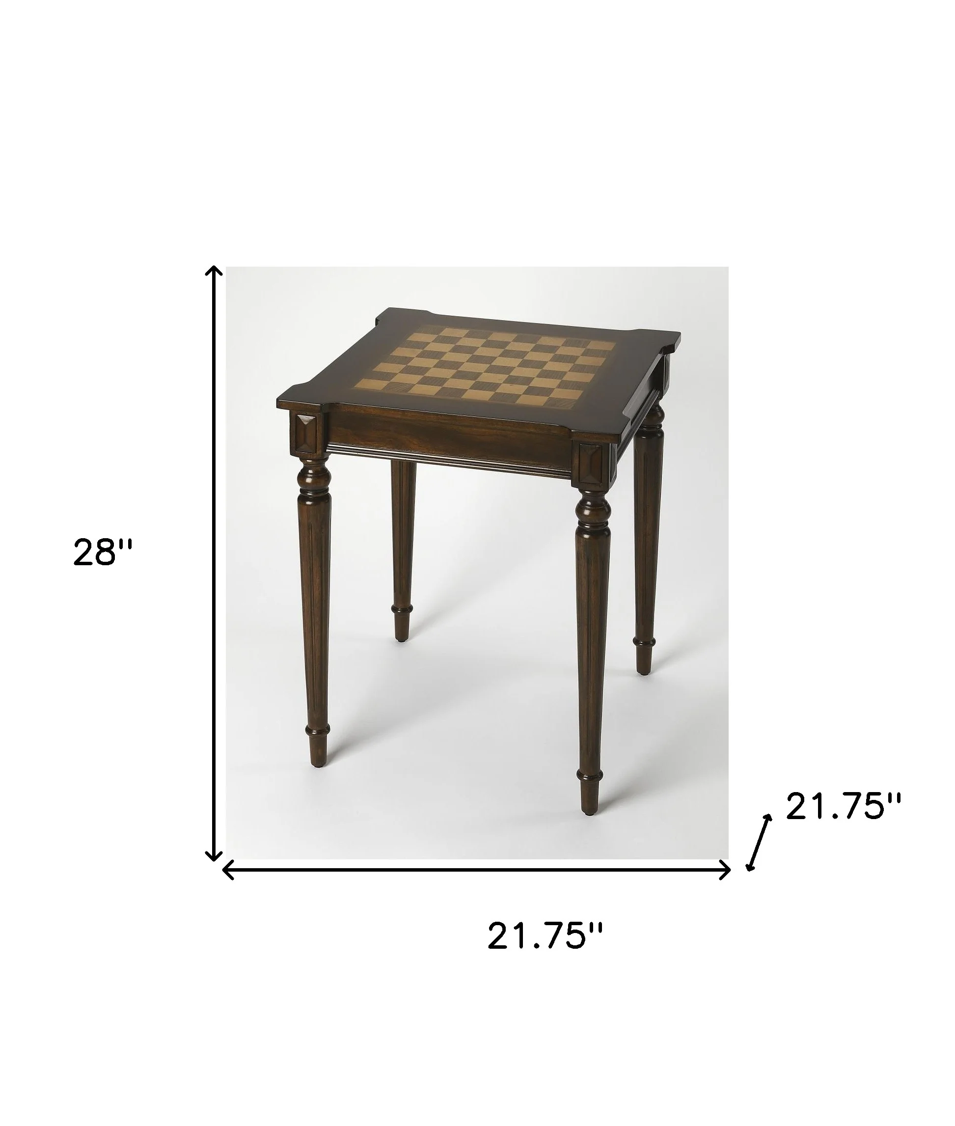 Traditional Cherry Game Table By Homeroots - 389929 - Image 7