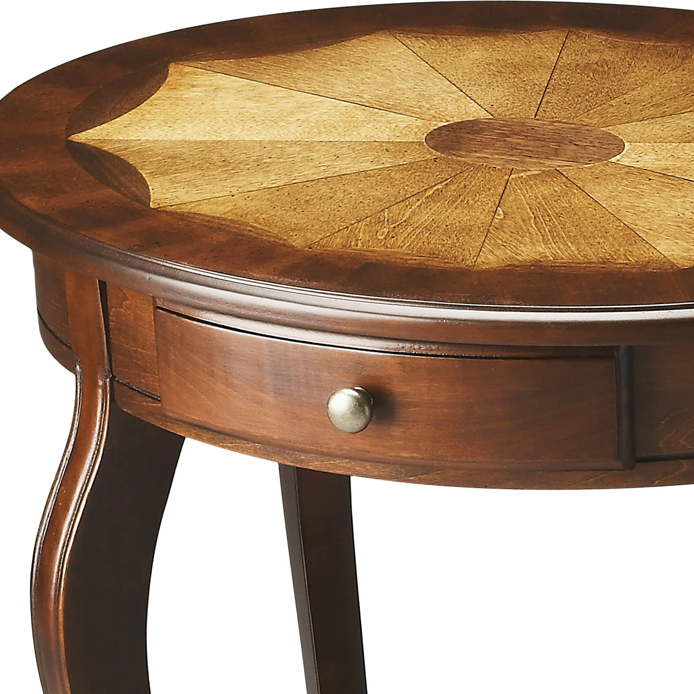 Traditional Cherry Oval Accent Table By Homeroots - Image 2