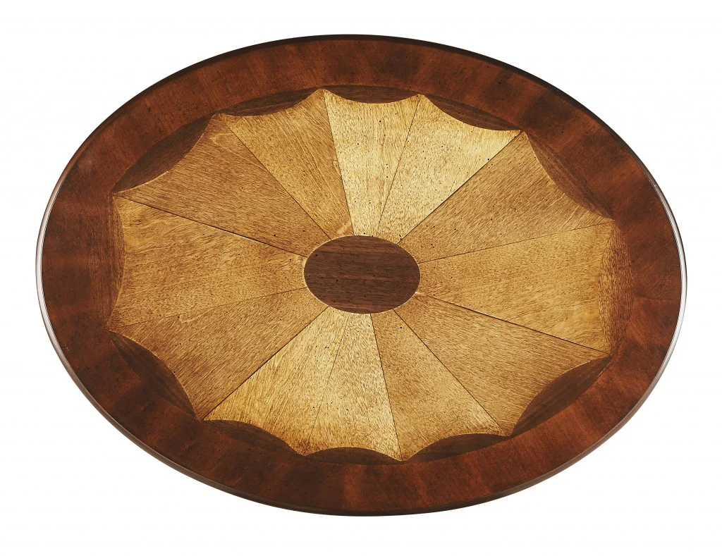 Traditional Cherry Oval Accent Table By Homeroots - Image 3