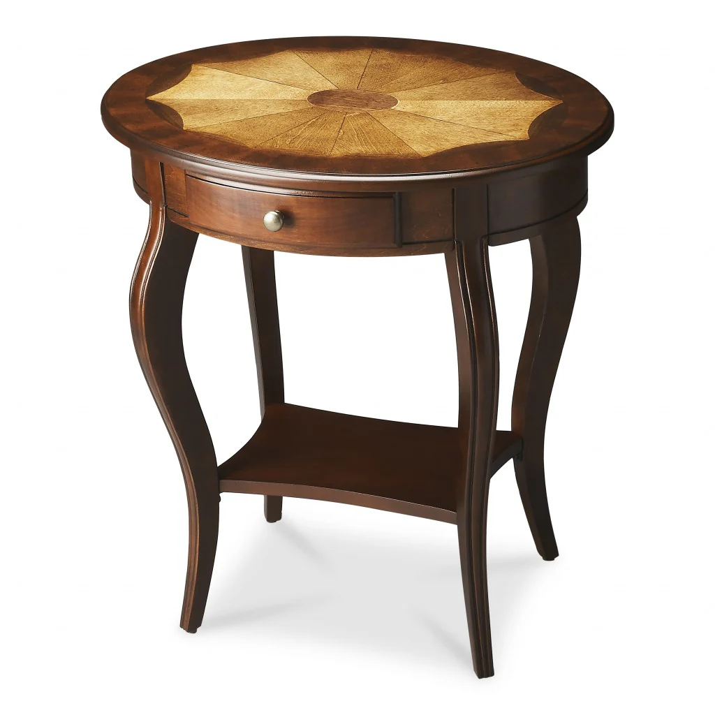 Traditional Cherry Oval Accent Table By Homeroots - Image 4