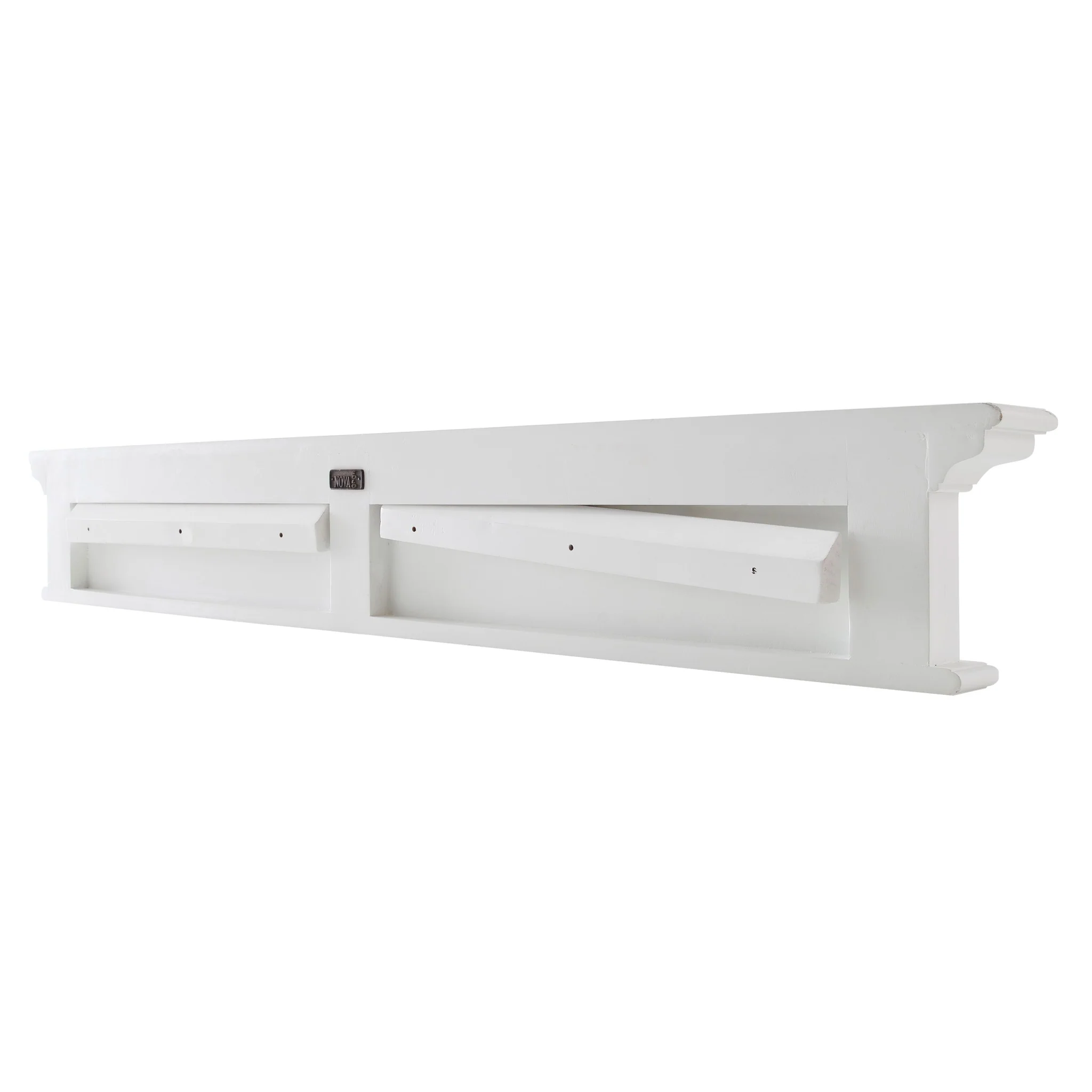 Traditional Classic White Wood Six Hook Hanging Coat Rack By Homeroots - Image 3