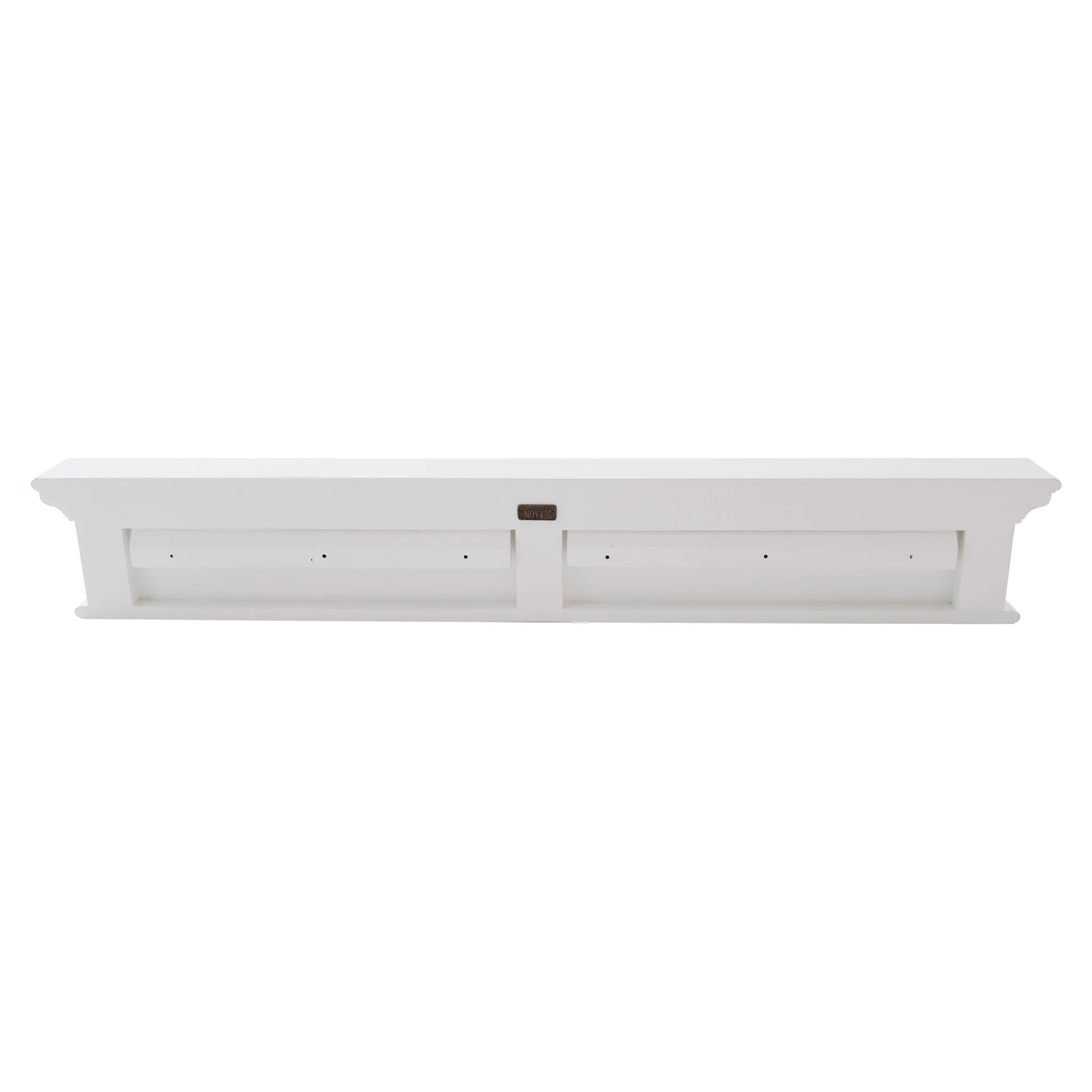 Traditional Classic White Wood Six Hook Hanging Coat Rack By Homeroots - Image 4