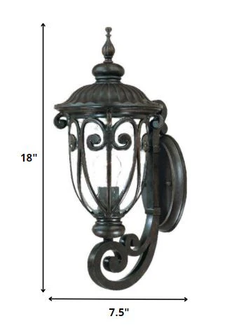 Traditional Dark Brown Wall Sconce By Homeroots - Image 2