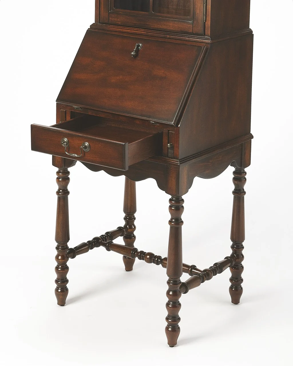 Traditional Deep Cherry Secretary By Homeroots - Image 3