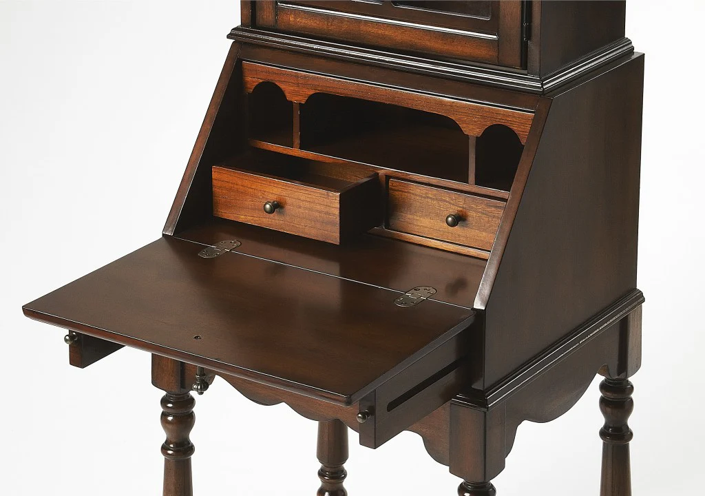 Traditional Deep Cherry Secretary By Homeroots - Image 4