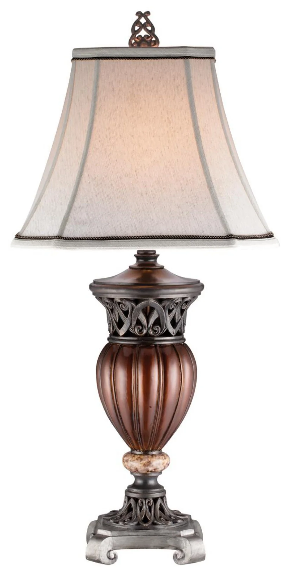 Traditional Roman Style Table Lamp with Bronze Finish By Homeroots - Image 2