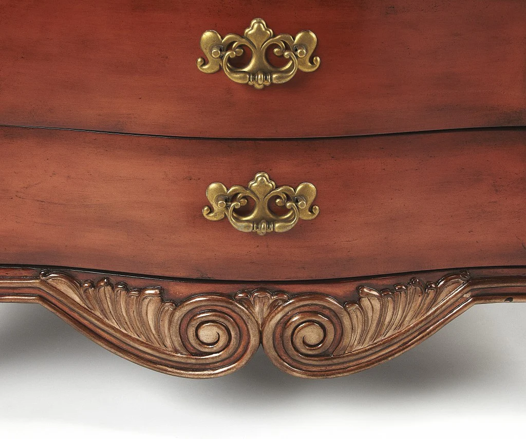 Traditional Style Carved Desk By Homeroots - Image 4
