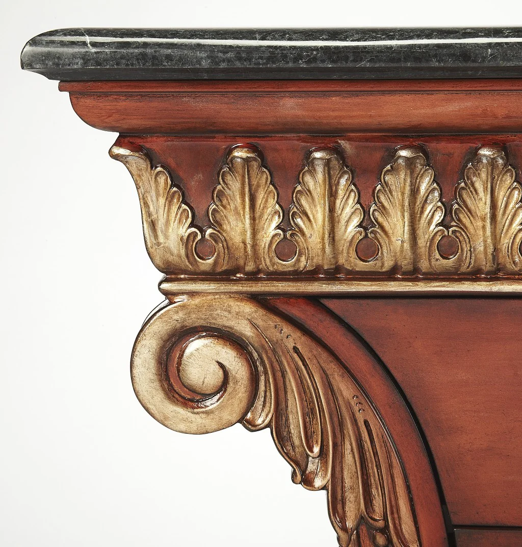 Traditional Style Carved Desk By Homeroots - Image 5