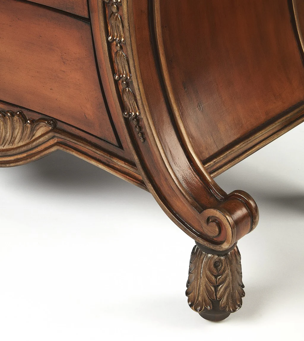 Traditional Style Carved Desk By Homeroots - Image 6