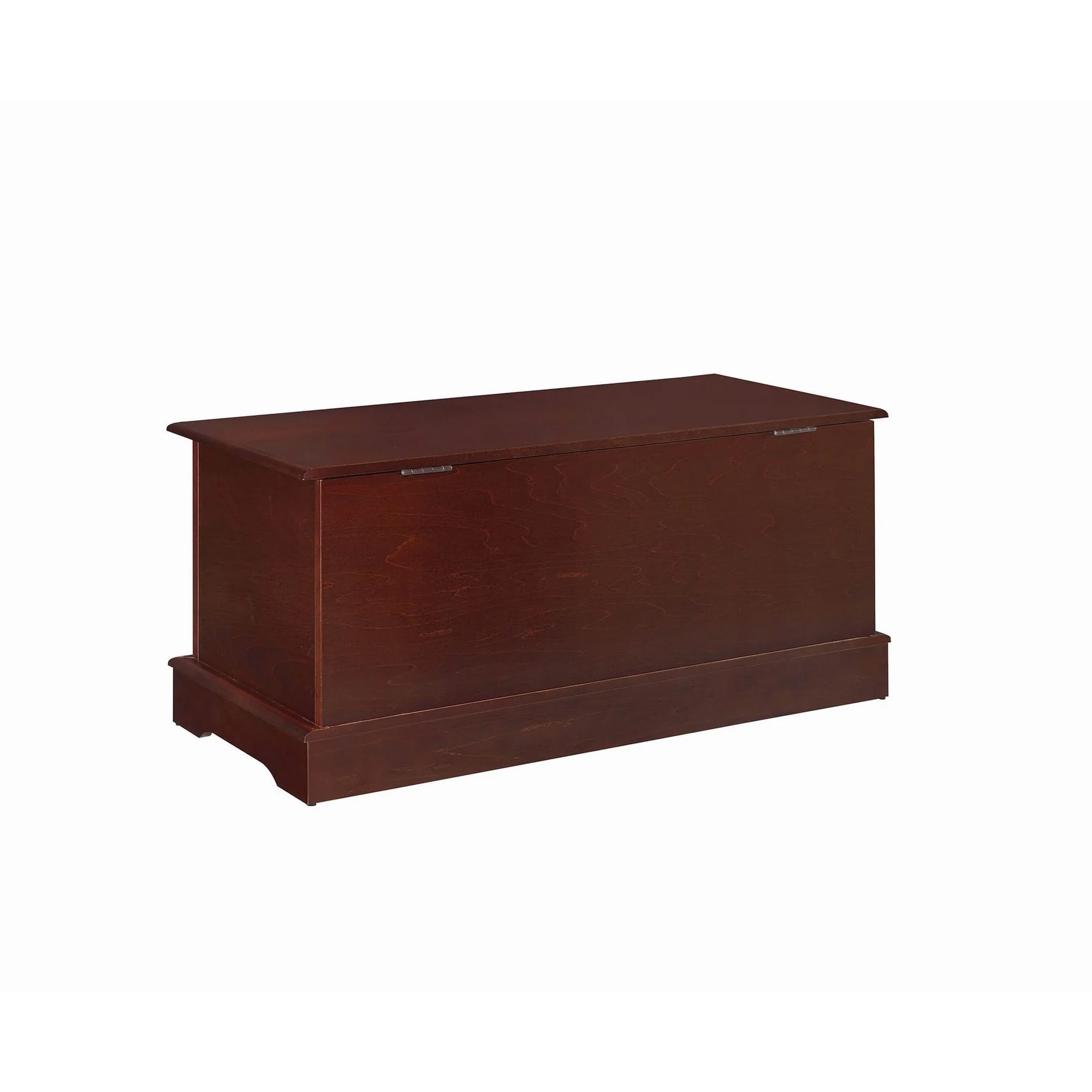 Traditional Style Lift Top Wooden Chest with Locking Lid, Dark Brown By Benzara - Image 3