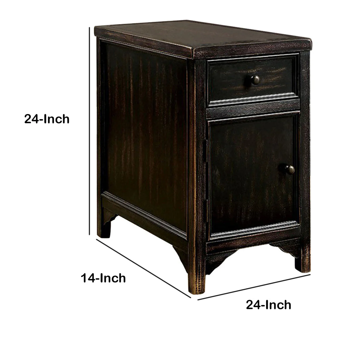 Traditional Style Three Drawer Desk With Oversized Cabriole Legs, Brown By Benzara - Image 3