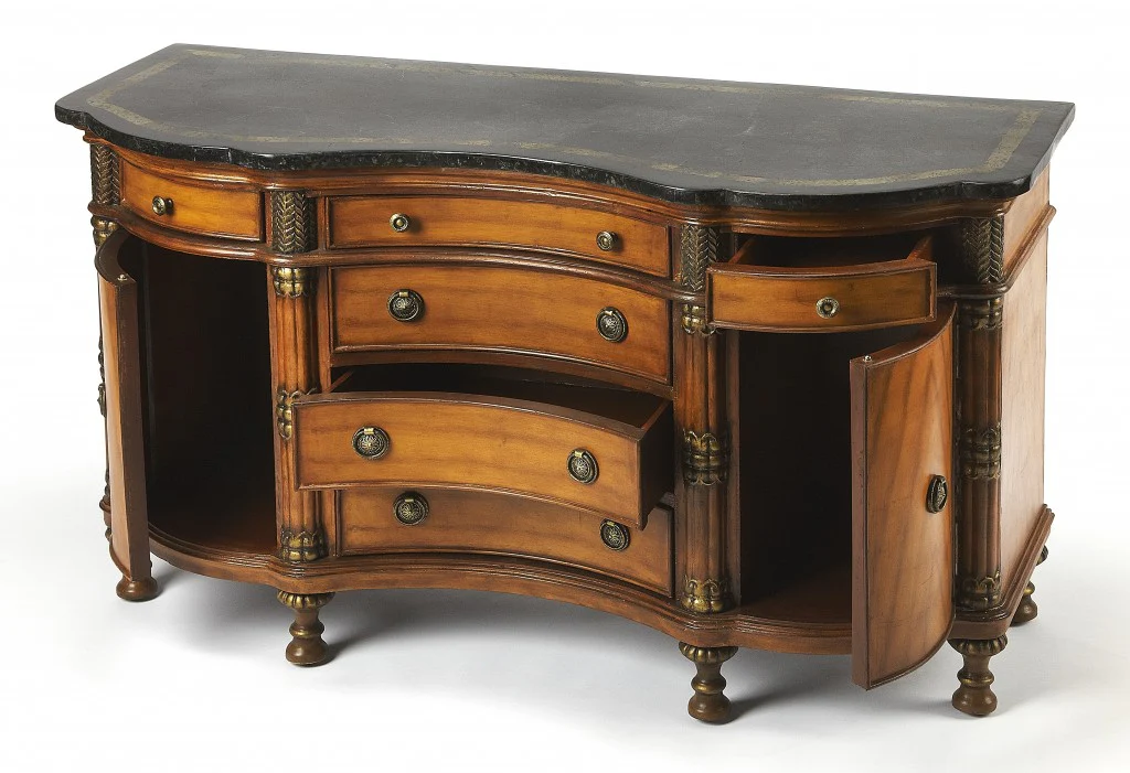Traditional Style Wooden Credenza By Homeroots - Image 2