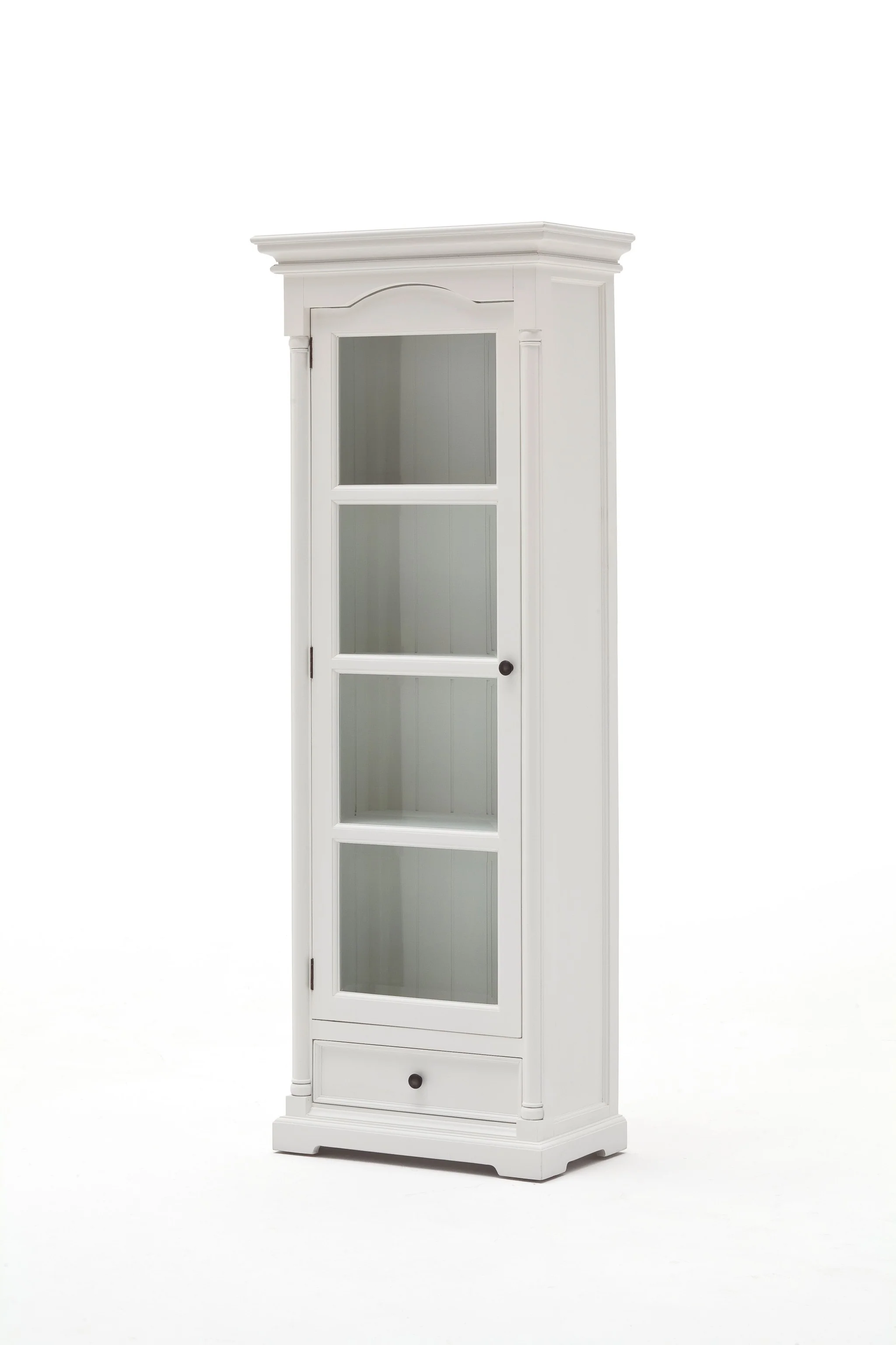 Traditional White And Glass Door Storage Cabinet By Homeroots - Image 8