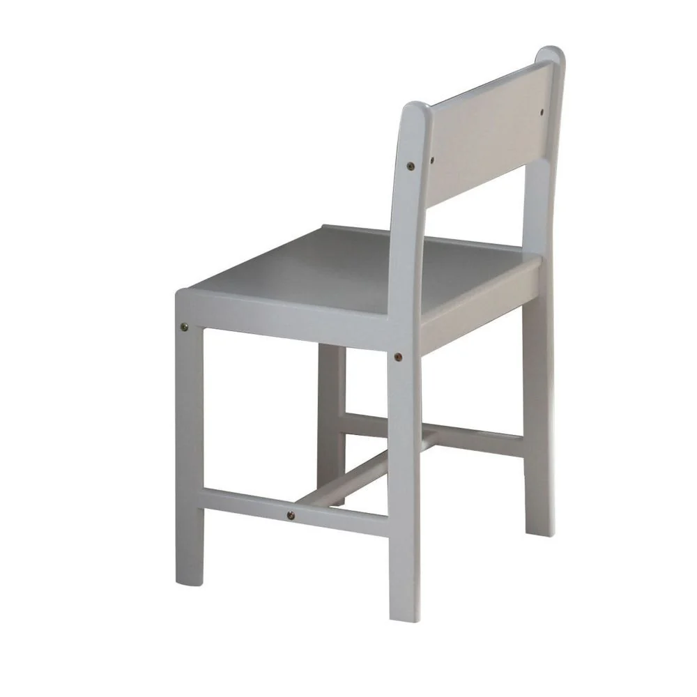 Traditional White Wooden Chair By Homeroots - Image 2
