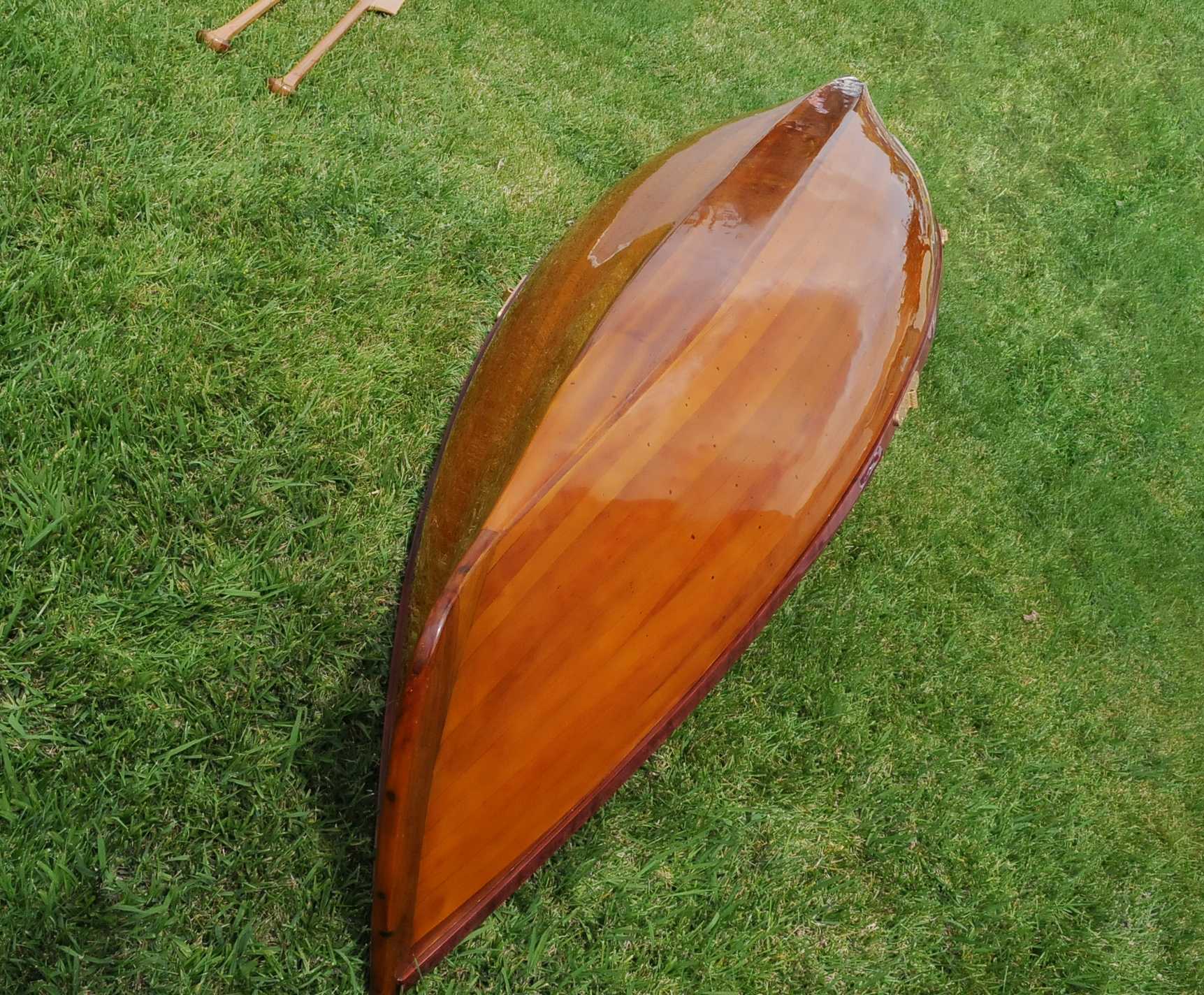 Traditional Wooden Canoe With Ribs By Homeroots - Image 2