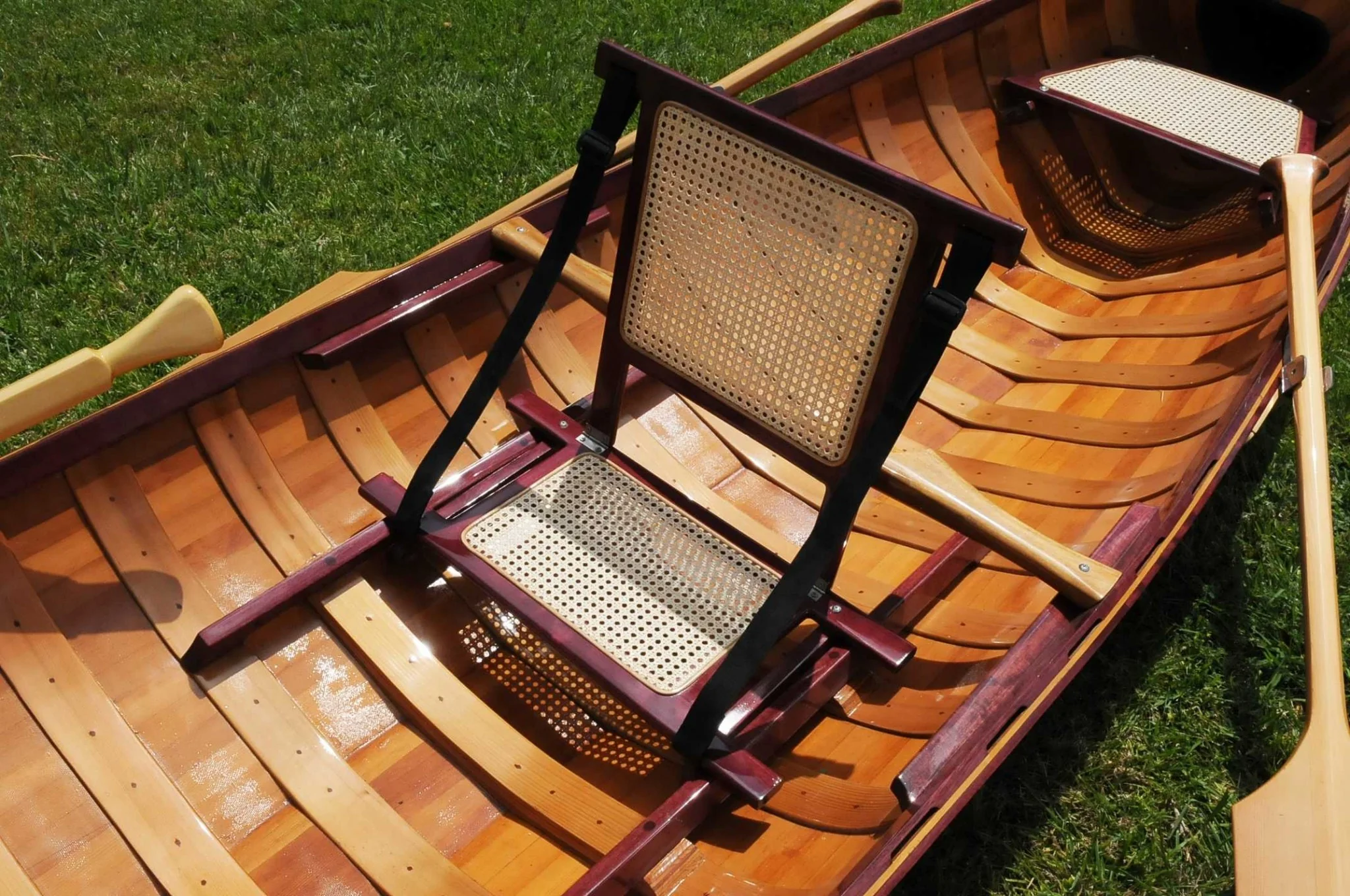 Traditional Wooden Canoe With Ribs By Homeroots - Image 3