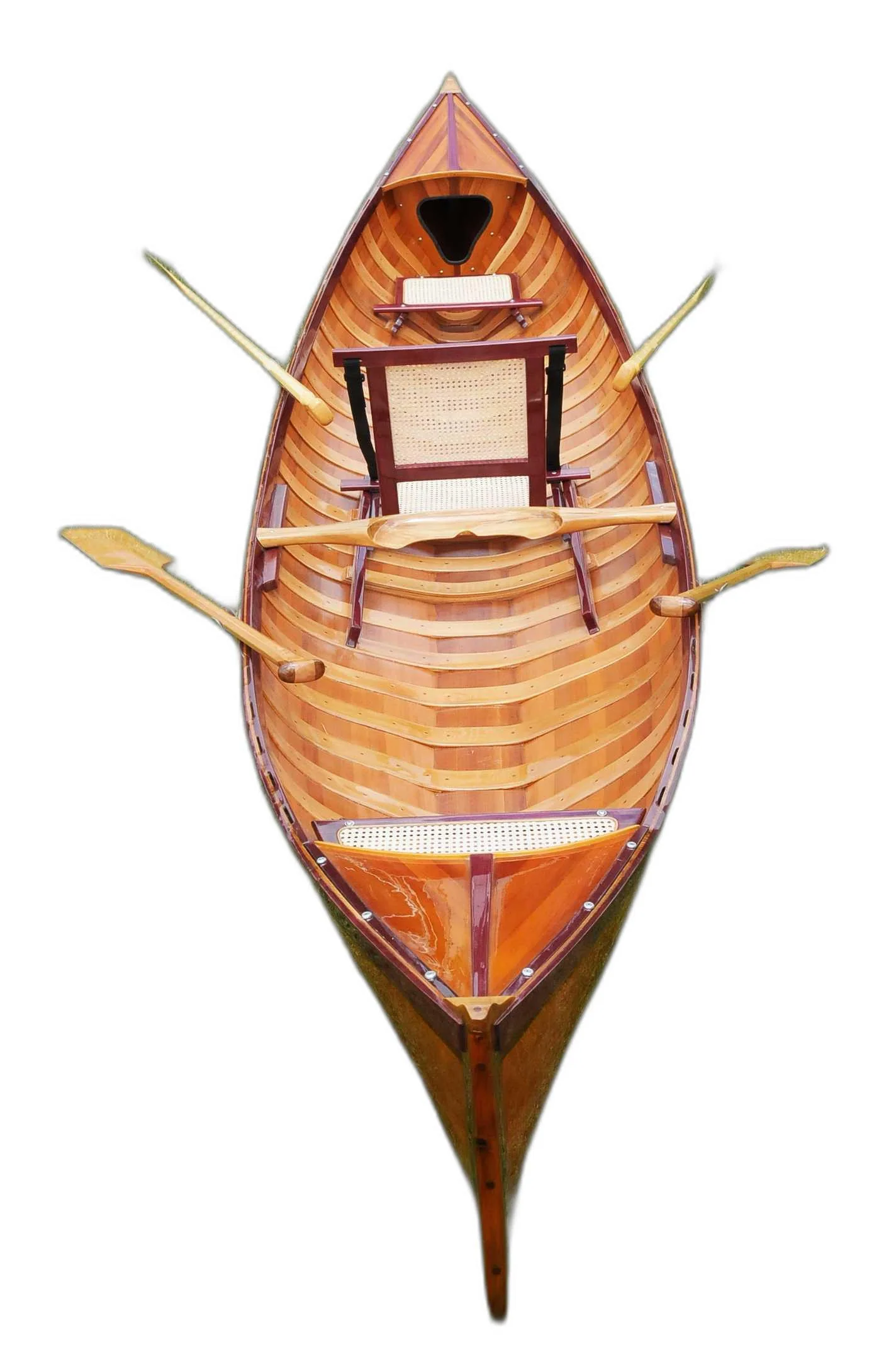 Traditional Wooden Canoe With Ribs By Homeroots - Image 4