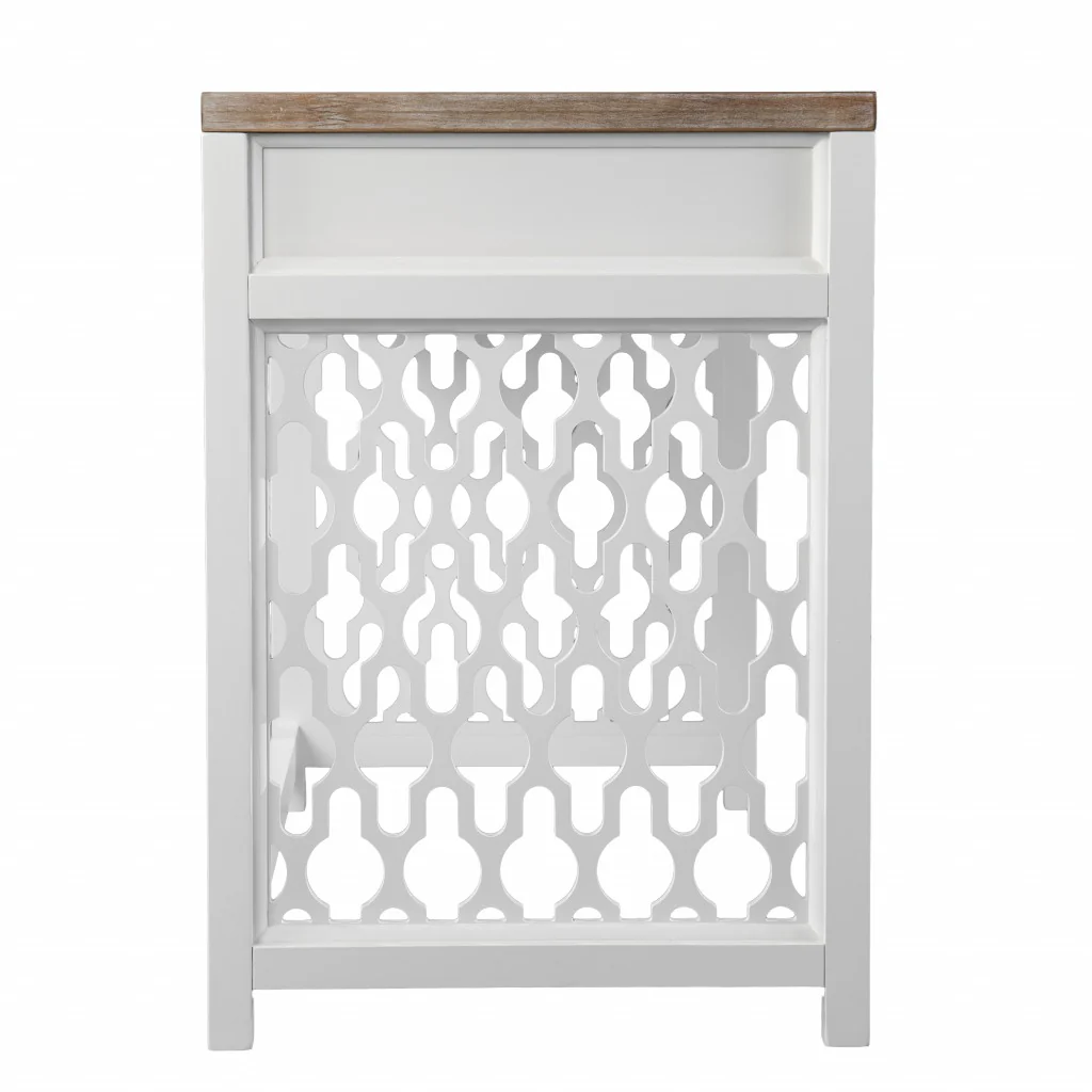 Transistional Creamy White Writing Desk By Homeroots - Image 6