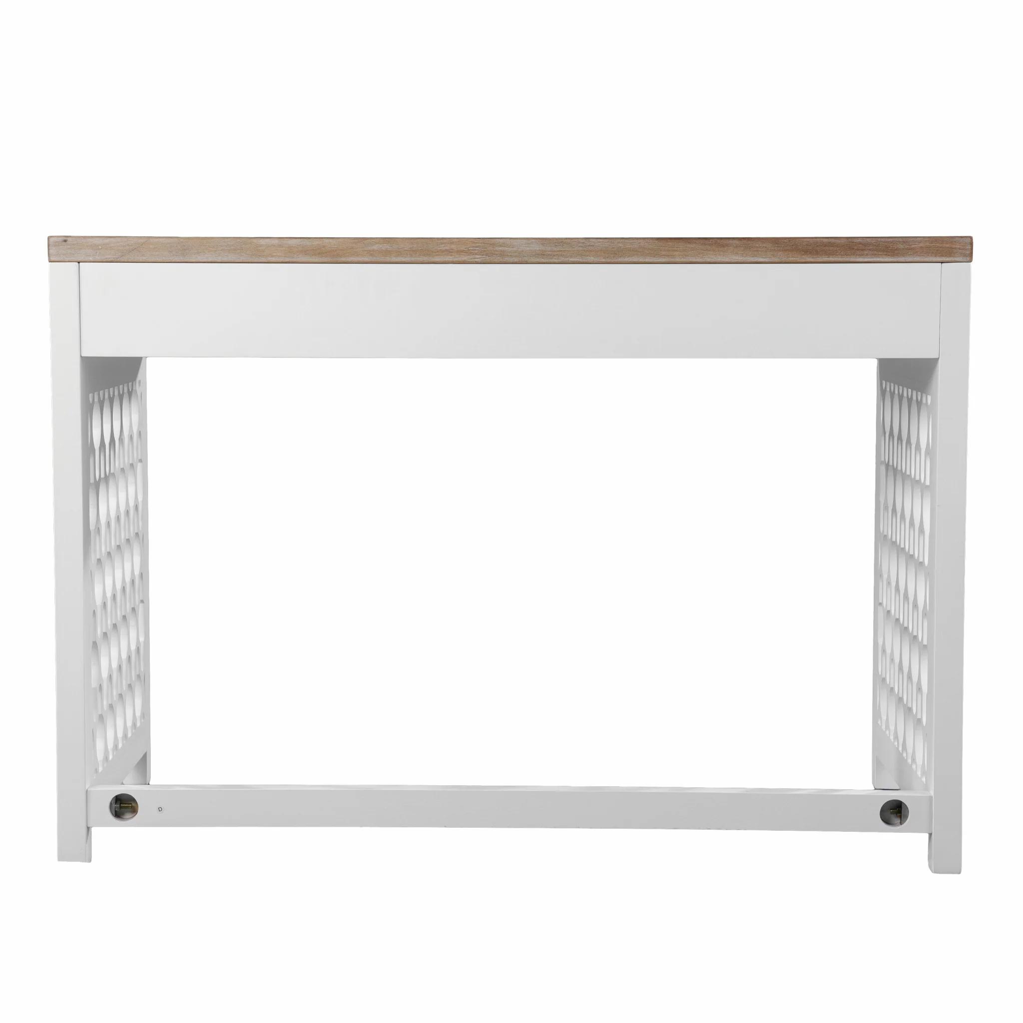 Transistional Creamy White Writing Desk By Homeroots - Image 7