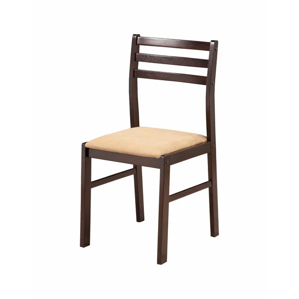 Transitional Style 3 Piece Wooden Dining Table and Chair Set, Brown By Benzara - Image 4