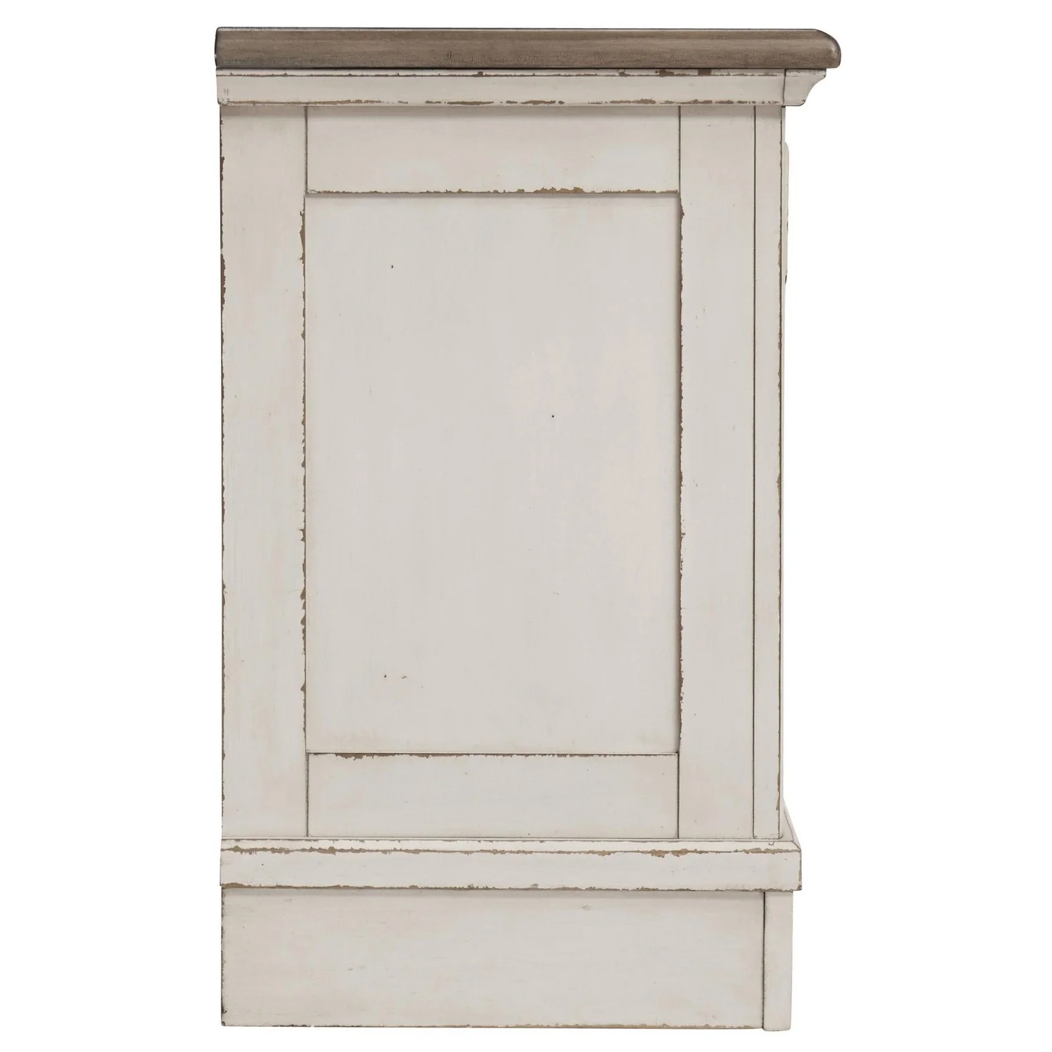 Transitional Wooden Three Drawer Nightstand With Open Platform Top, White By Benzara - Image 2